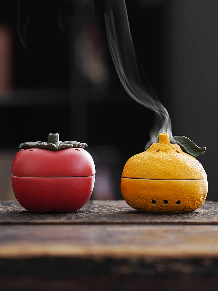 The Harvest Ceramic Fruit Incense Vessel
