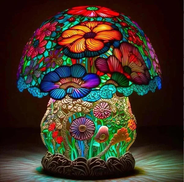 The Enchanted Forest Stained Glass Lamp
