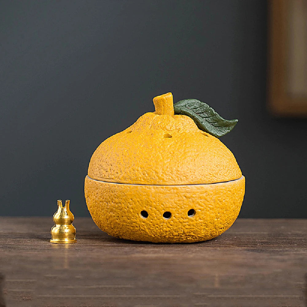 The Harvest Ceramic Fruit Incense Vessel