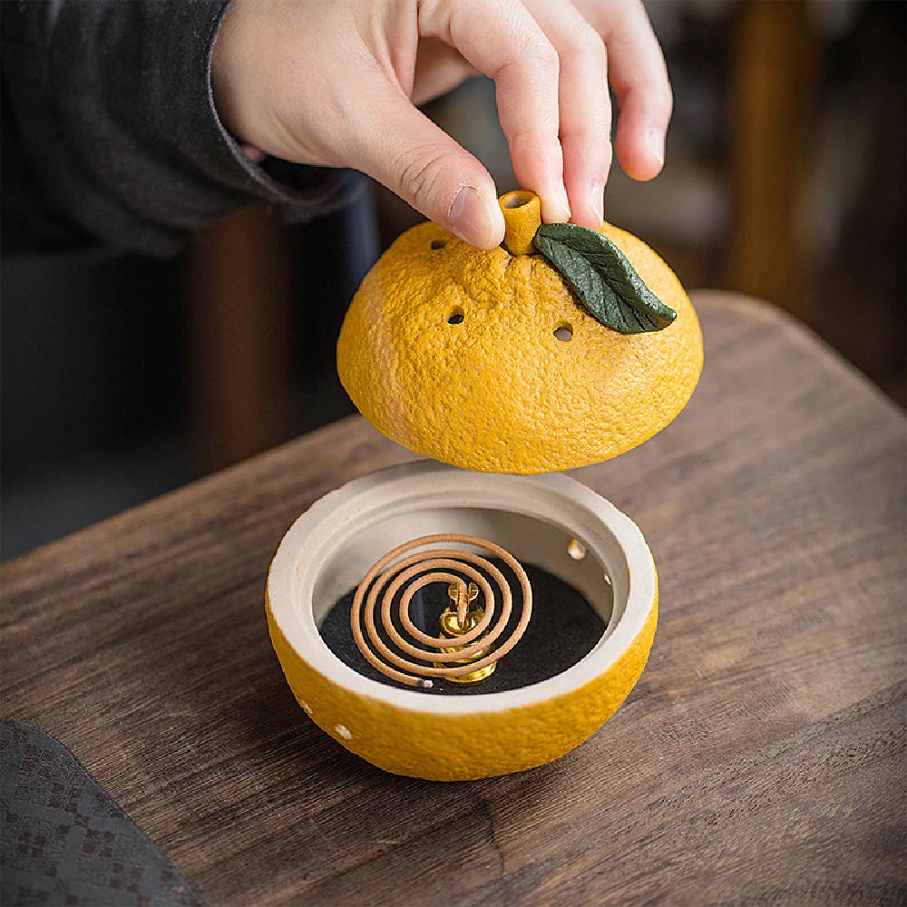 The Harvest Ceramic Fruit Incense Vessel