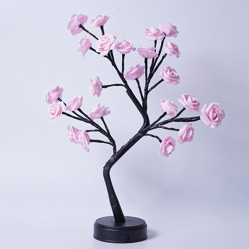 Enchanted Rose Tree Fairy Lamp | Warm LED Night Light - Glow & Drift