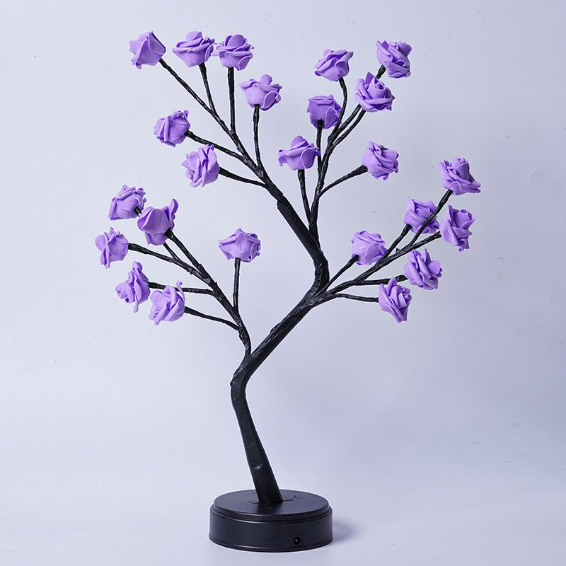 Enchanted Rose Tree Fairy Lamp | Warm LED Night Light - Glow & Drift