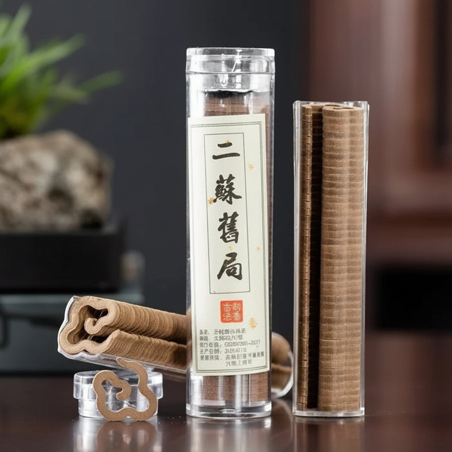 Glow & Drift Xiangyun Cloud Incense in clear plastic tubes with traditional cloud-shaped natural incense pieces.
