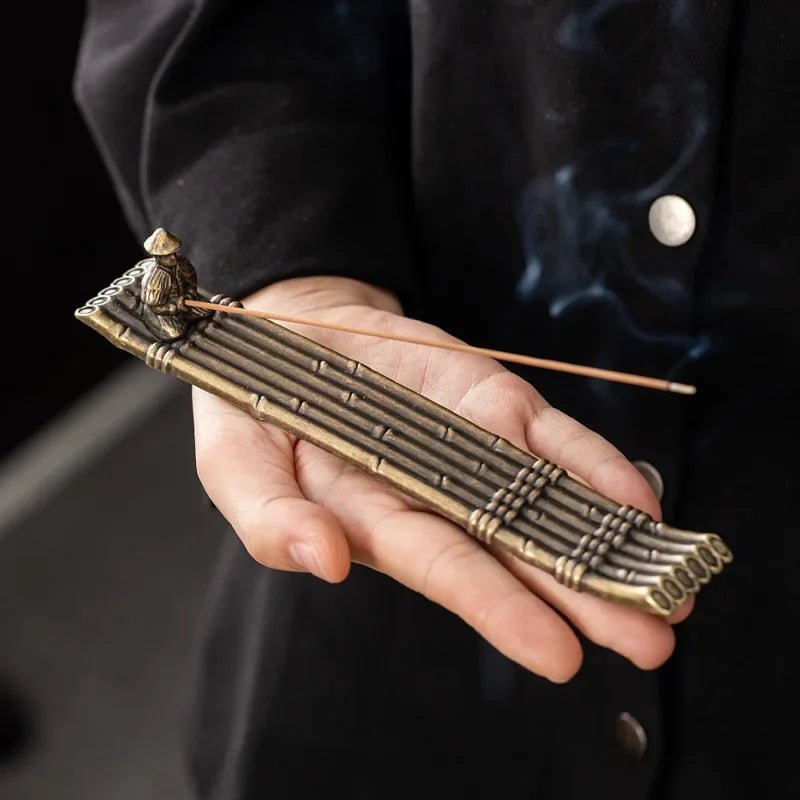 Japanese Style Fisherman Boat Incense Holder | Zen Home Decor - Glow & Drift