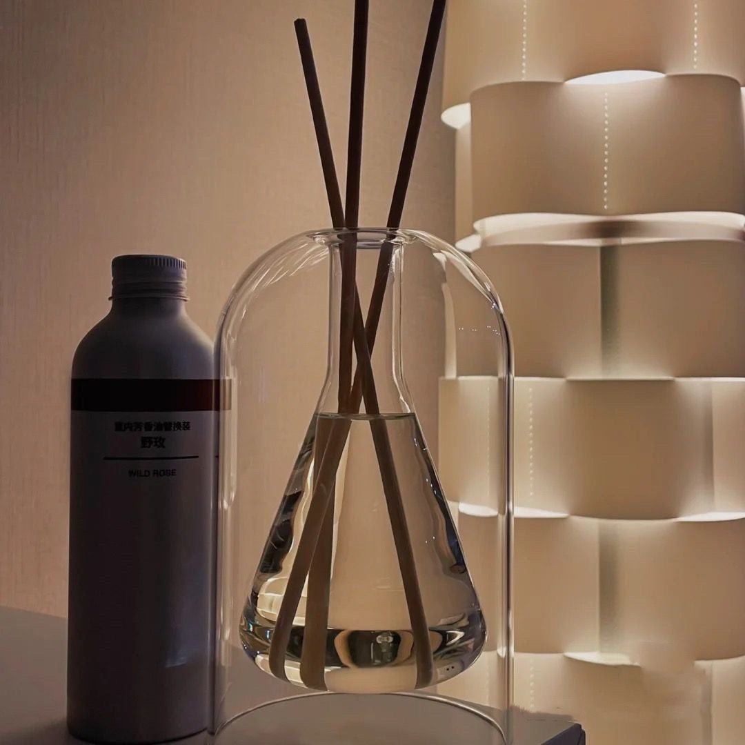 Minimalist Glass Essential Oil Diffuser Bottle - Glow & Drift