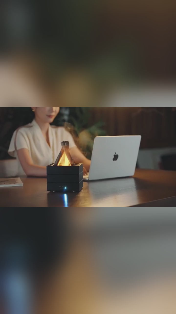 Demonstration of bonfire aroma diffuser.