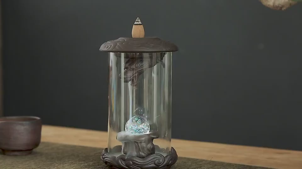 Windproof Buddha Lotus Waterfall Backflow Incense 