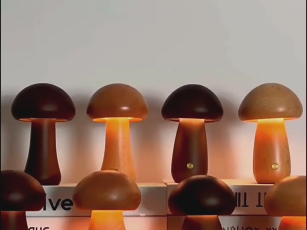 The Minimalist Wooden Mushroom Lamp