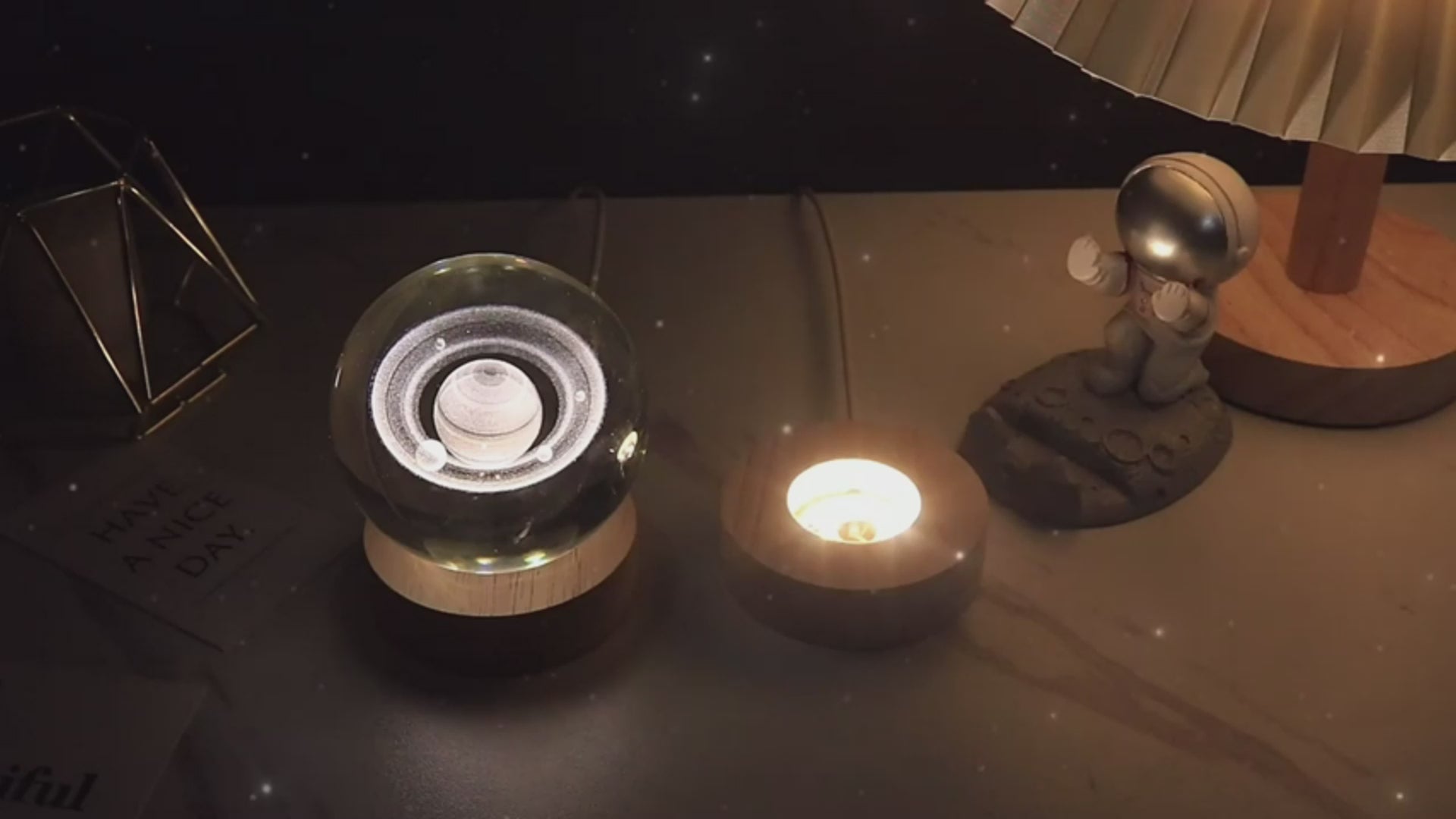 The 3D Galaxy Crystal Ball Lamp