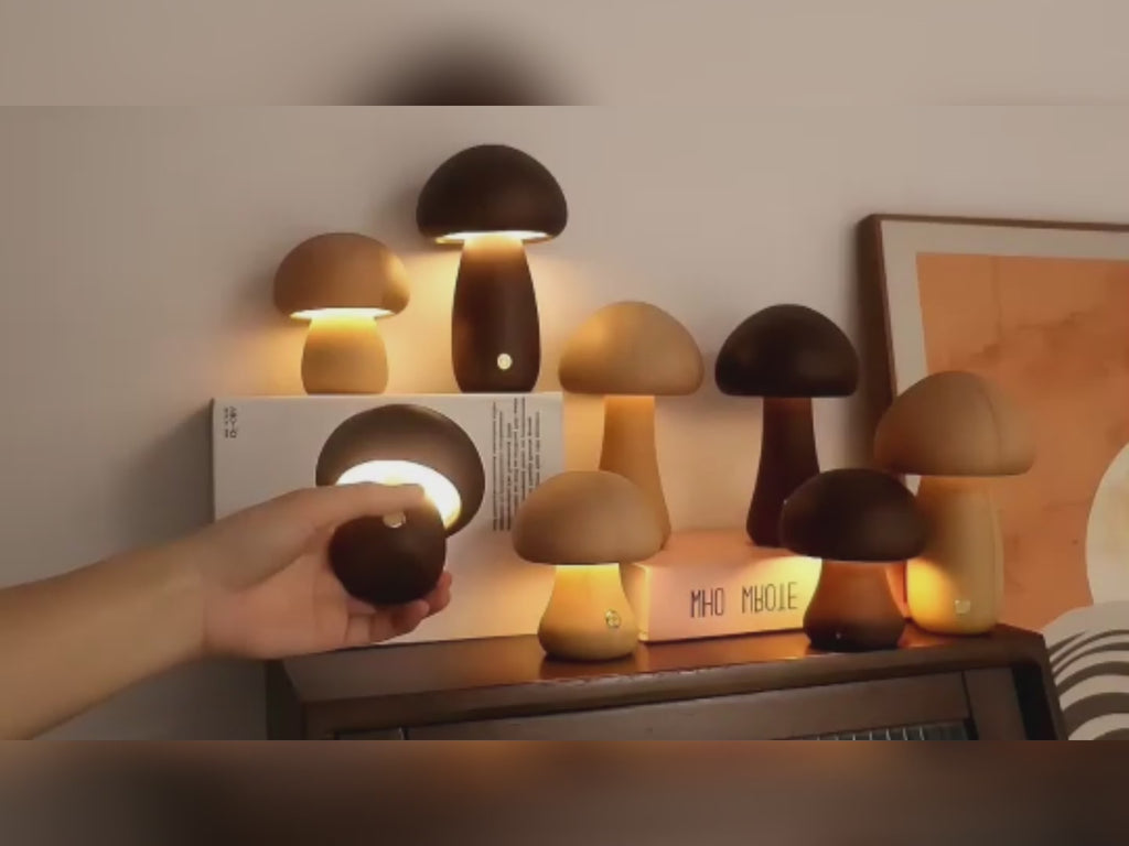 The Minimalist Wooden Mushroom Lamp