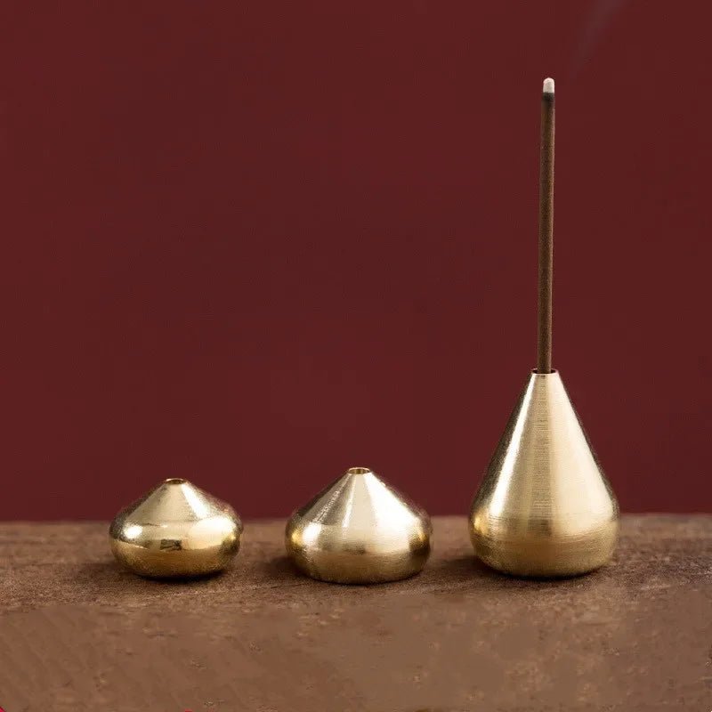 Pure Copper Gourd Incense Holder | Minimalist Aromatherapy Base - Glow & Drift