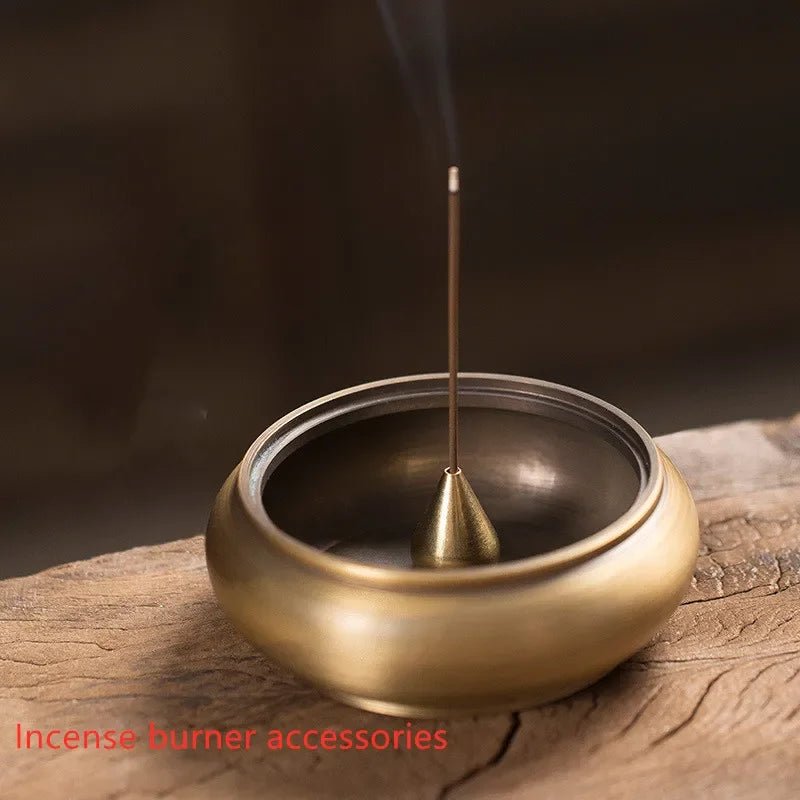 Pure Copper Gourd Incense Holder | Minimalist Aromatherapy Base - Glow & Drift