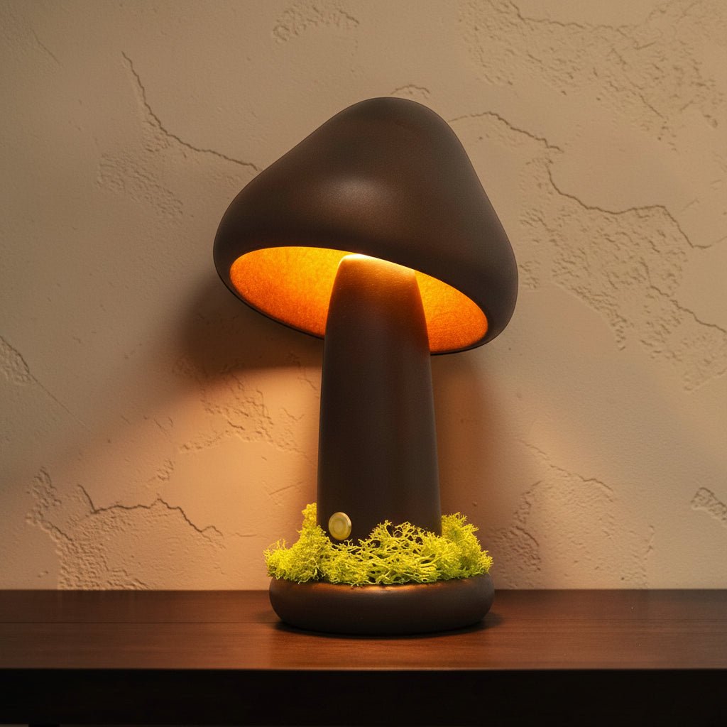 The Canopy Beech Wood Mushroom Lamp - Glow & Drift