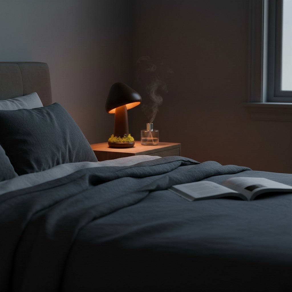 The Canopy Beech Wood Mushroom Lamp - Glow & Drift