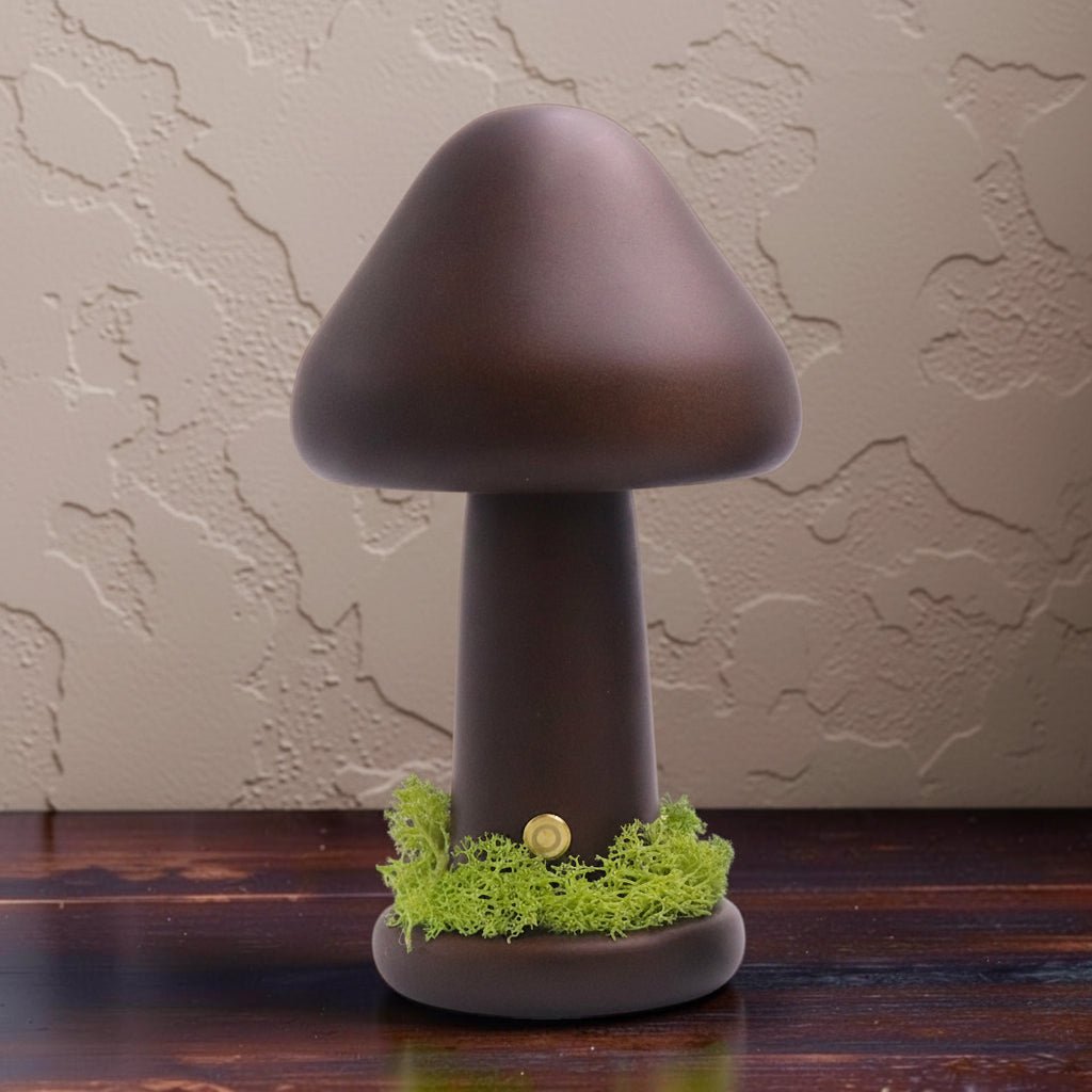 The Canopy Beech Wood Mushroom Lamp - Glow & Drift