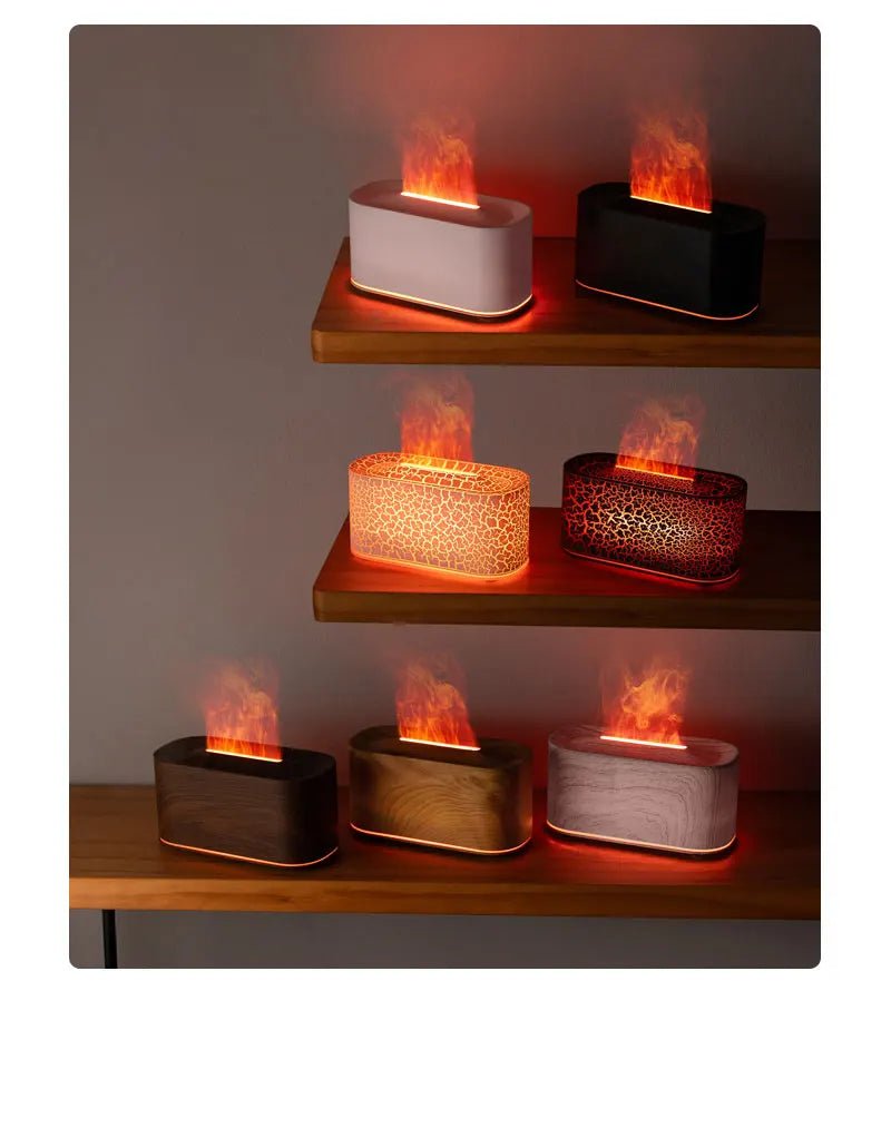The Ember Flame Essential Oil Diffuser | Colorful Mist Humidifier - Glow & Drift