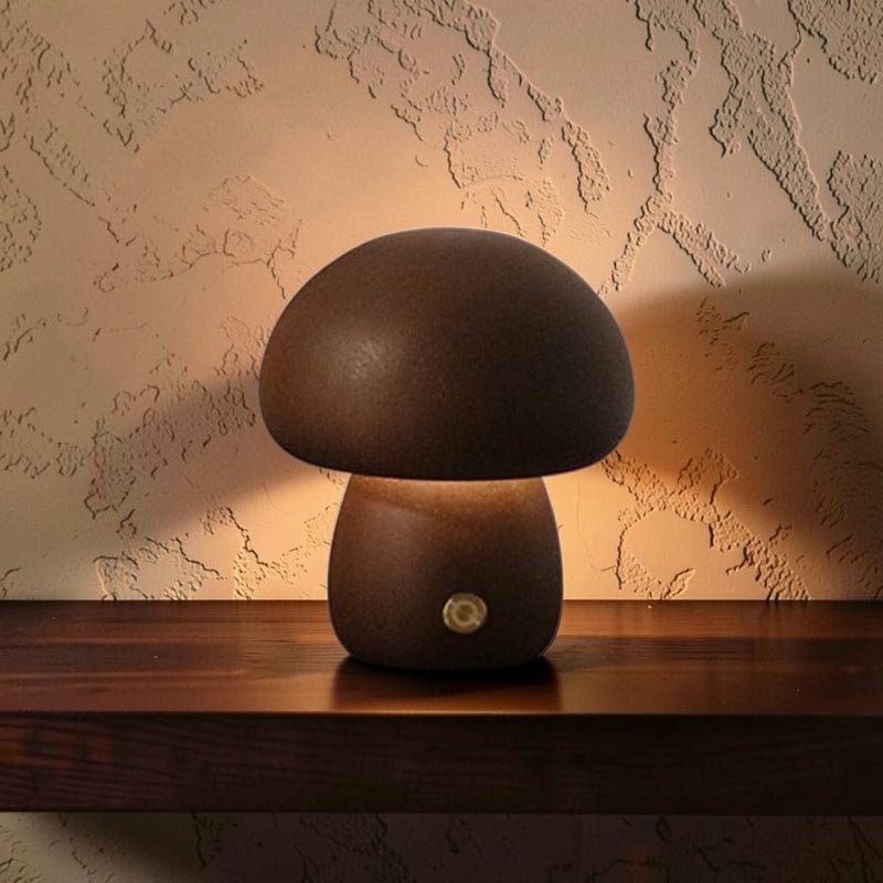 The Minimalist Wooden Mushroom Lamp - Glow & Drift