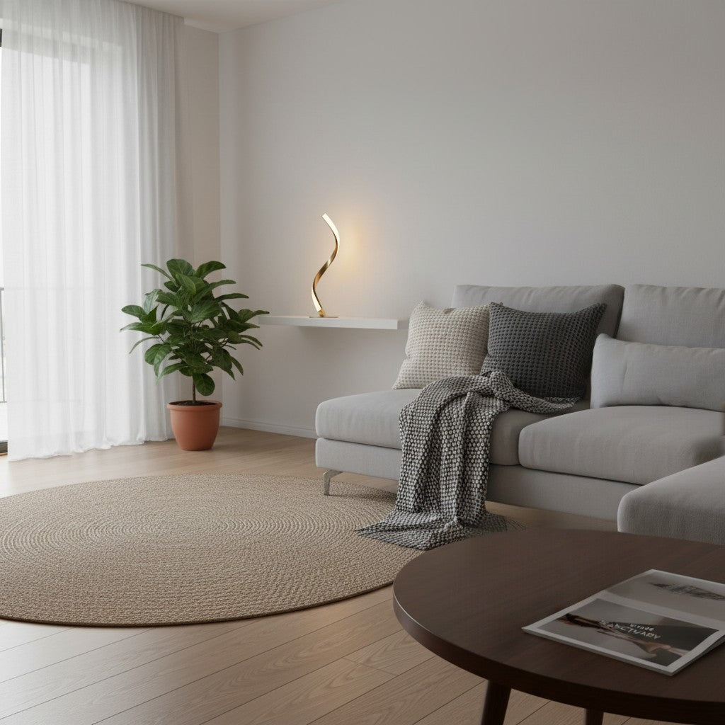 The Serpentine Spiral LED Table Lamp - Glow & Drift